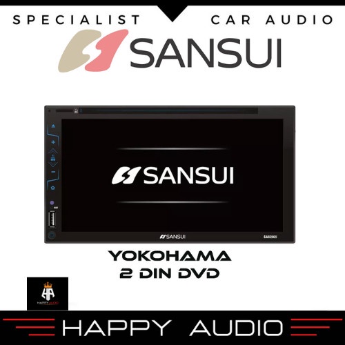 New Head Unit Tv Mobil Double Din Sansui Sa-5202I Yokohama Full Hd Dvd Mp4 Original