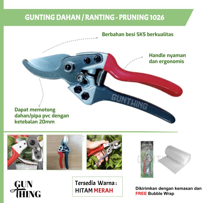 Promo Gunting Pruning 1026 - Gunting Dahan Ranting Taman Airaj 1026