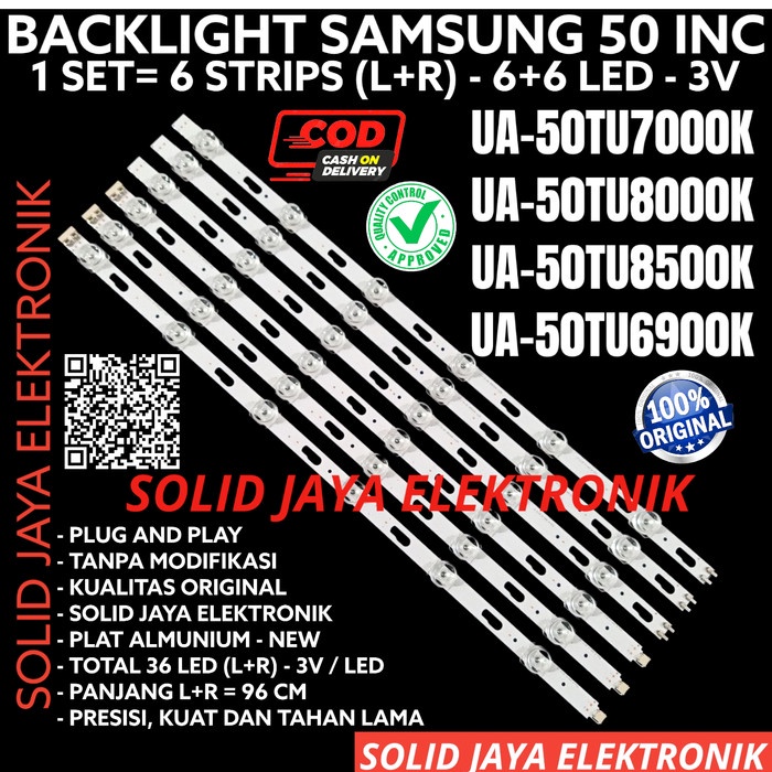 [Ori] Backlight Led Samsung 50 50Tu7000 50Tu8000 50Tu8500 50Tu6900 Lampu Bl Berkualitas