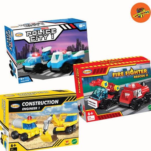 

BARANG TERBARU !!! PLAYGO FIRE FIGHTER CONSTRUCTION POLICE CITY MAINAN MOBIL BALOK SUSUN - TERLARIS