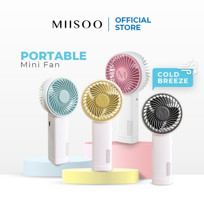 BISA COD MIISOO Kipas Angin Mini Lipat Portable / Mini Fan / Kipas Genggam Cute /KIPAS ANGIN