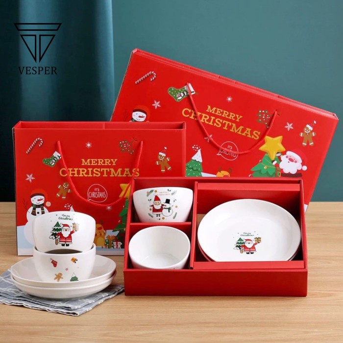 

DISKON MURAH hampers christmas bowl gift box set kado natal piring mangkok keramik BERRY30.JAYA