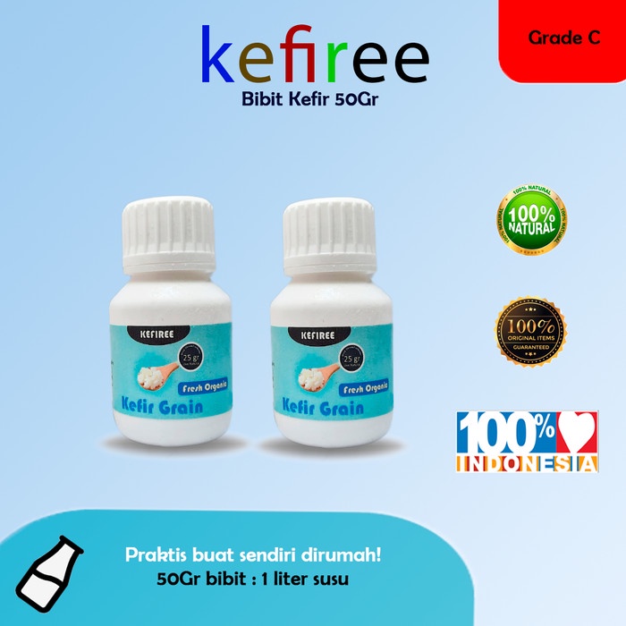 

100% BIBIT KEFIR / KEFIR GRAIN (FRESH) GRADE C - KEFIREE (50 Gr)
