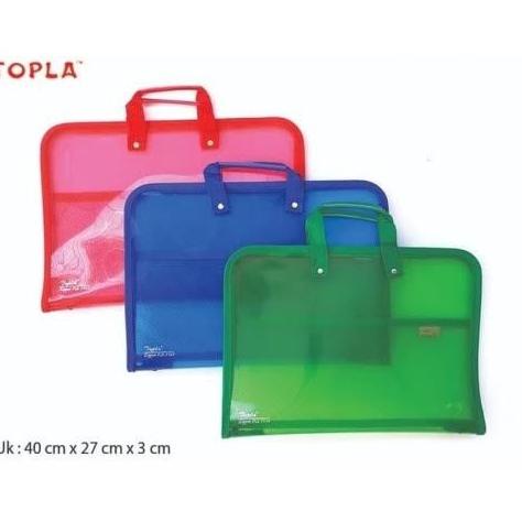 

BARANG TERBARU !!! TOPLA 1928T ZIPPER FILE TOP HANDLE MAP PLASTIK TAS JINJING RESLETING - TERLARIS