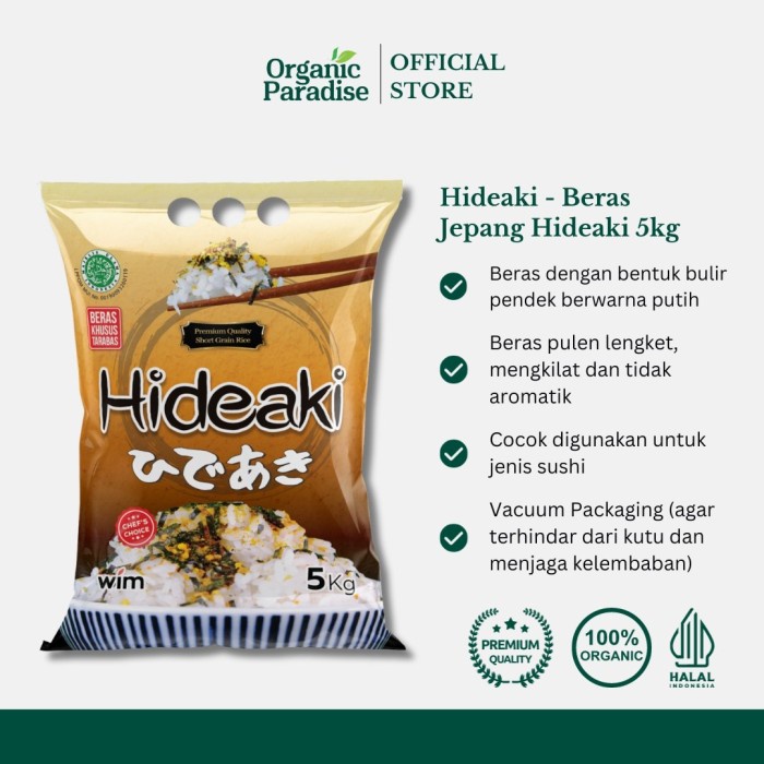 

Beras Jepang Hideaki 5 Kg Premium Halal