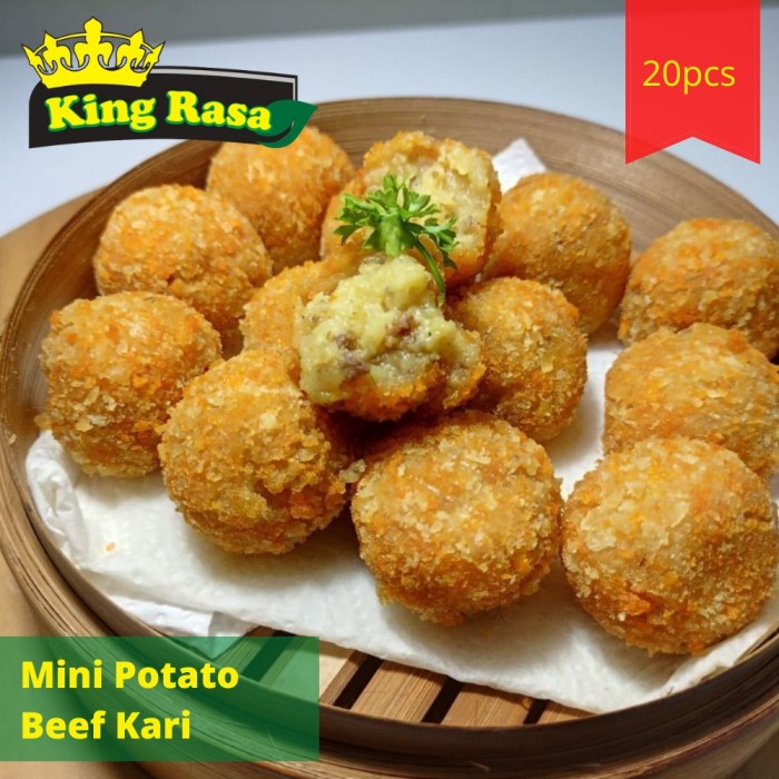 

Mini Potato Beef Kari Isi 20PCS Perkedel Frozen Perkedel King Rasa