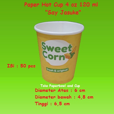 ✅Original Paper Hot Cup 4 Oz 120 Ml Gelas Kertas Say Jasuke 2000 Pcs Terbaru