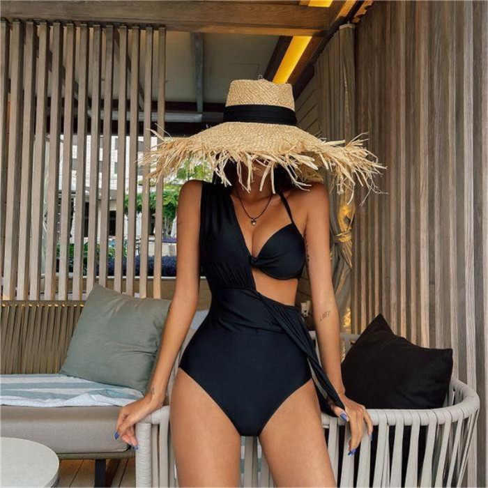 Baju Renang Wanita Dewasa One Piece Sexy V Neck Swimwear Bikini Import Promo Terbaru