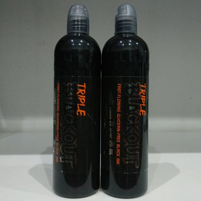 World Famous ink Triple Blackout 8oz / tinta tattoo hitam