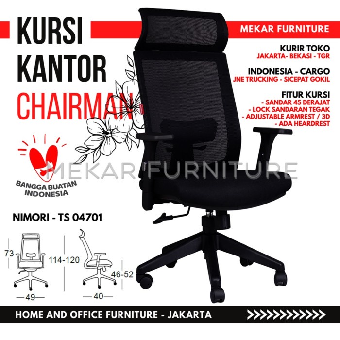 Promo Kursi Kantor Kursi Kerja Chairman Nimori Ts 04701 - Mekar Furniture