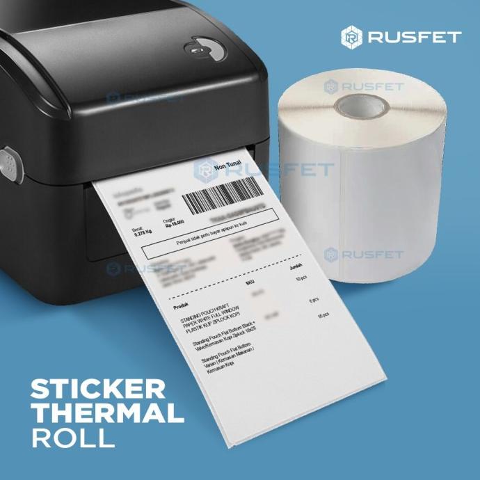 

Promo Kertas Stiker Thermal A6 Label Sticker Print Resi Olshop 100X150 500 Murah