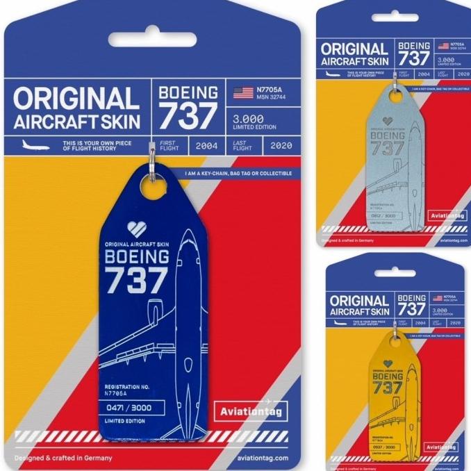Aviation Tag Southwest 737 Biru