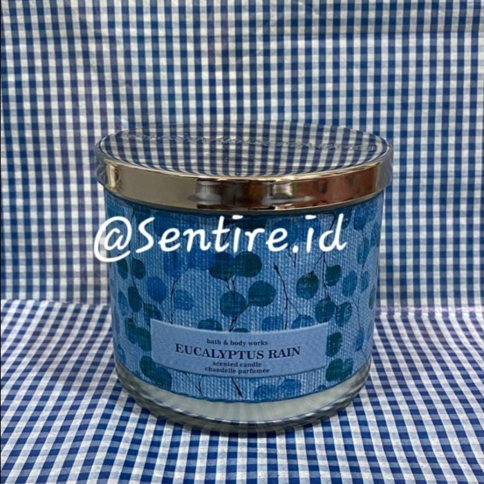 ✅Ready Bbw Three Wicks Candle Eucalyptus Rain Berkualitas