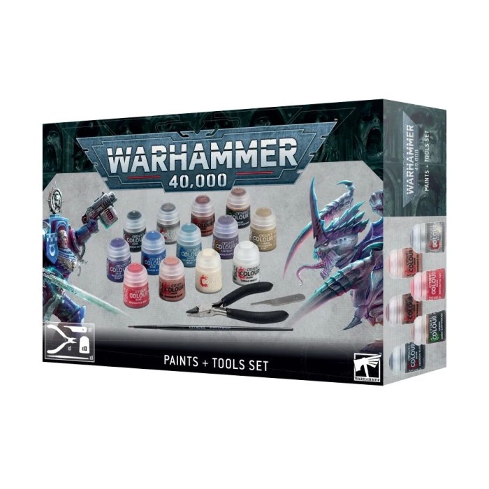 

Warhammer 40K: Paints + Tools Set (10th edition!)