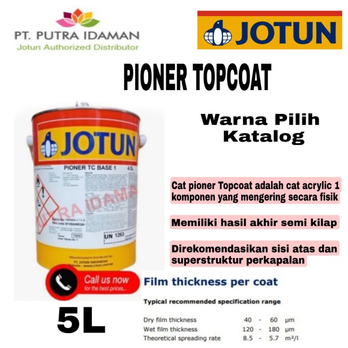 

JOTUN CAT ACRYLIC / PIONER TOPCOAT 5 LITER / CAT ACRYLIC JOTUN