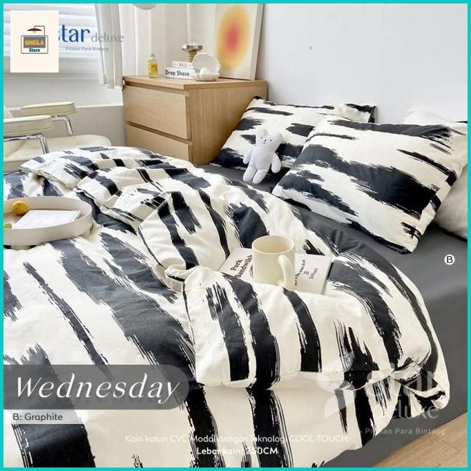 Sheila store Sprei Aesthetic | Sprei Anti Geser | Sprei Murah motif wednesday