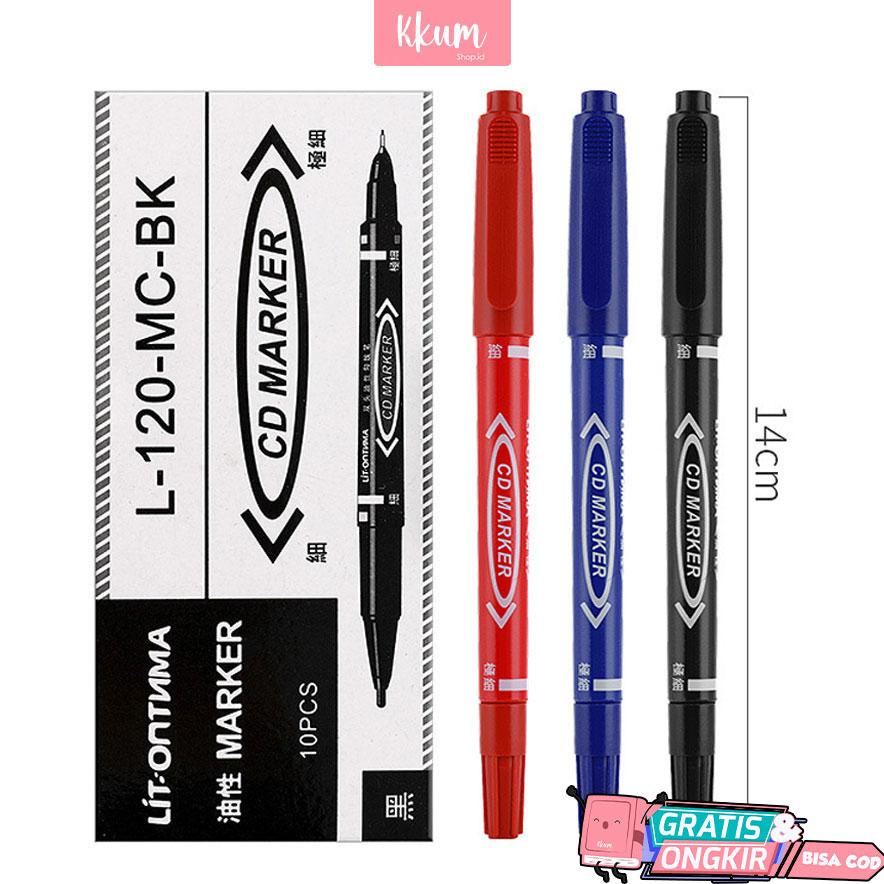 

Marker/Spidol permatent dua kepala/ Pulpen spidol mewarnai 2 in 1 dual tip