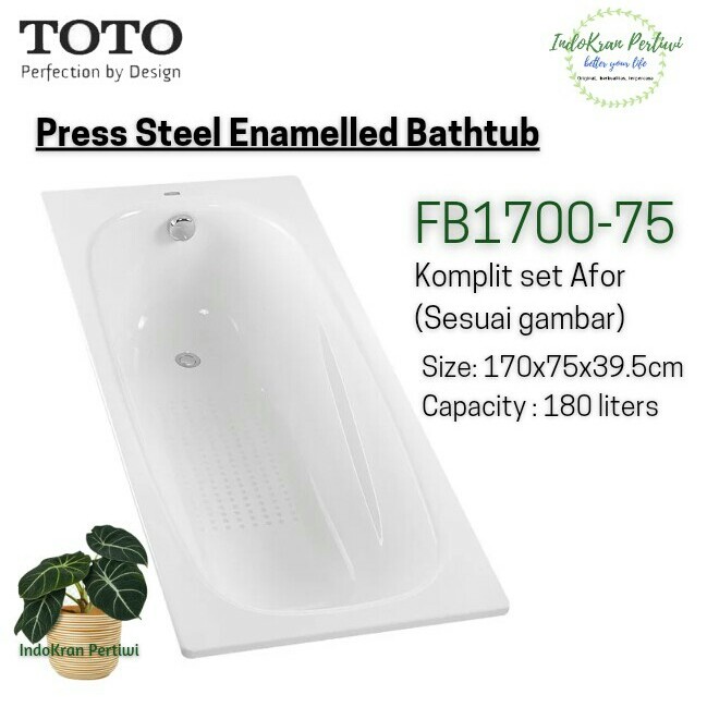Promo Bathtub Bak Mandi Toto Fb1700-75