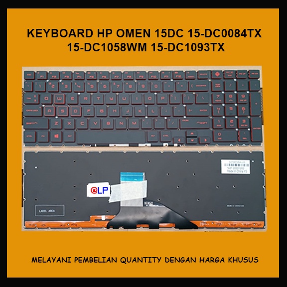 Keyboard Laptop HP Omen 15dc 15-dc0084tx 15-dc1058wm 15-dc1093tx 15-dc1111tx Backlite