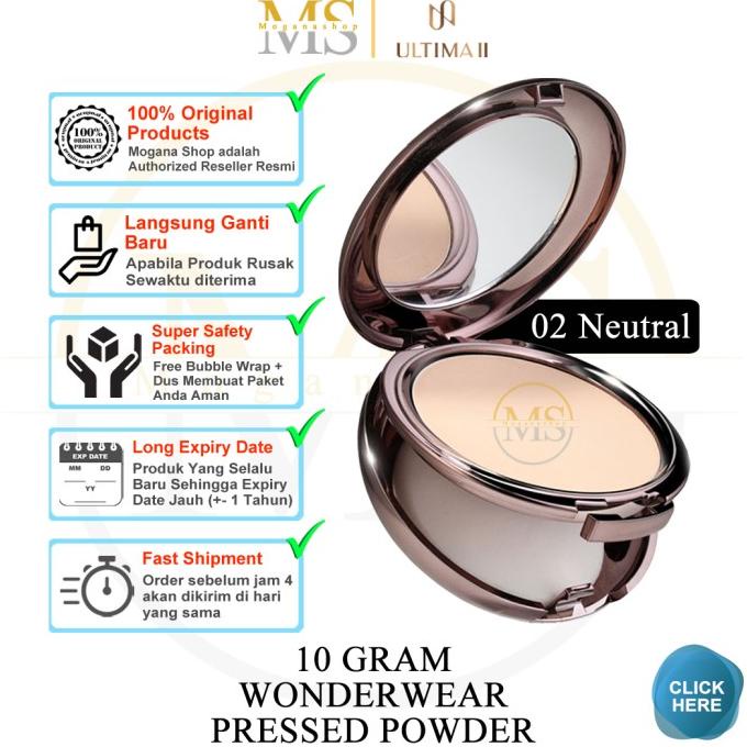 ULTIMA II WONDERWEAR PRESSED POWDER BEDAK PADAT MATTE OILY SKIN