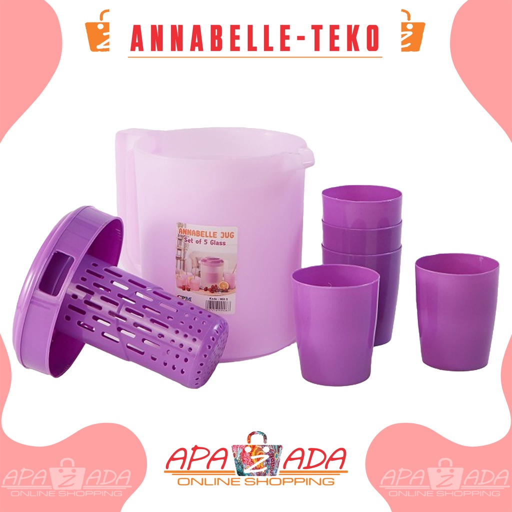 Set Teko Dan Gelas Plastik Cangkir Keramik Air Viral Tko Kimglass Poci Drink 12 Lucu Korea Kado Pern