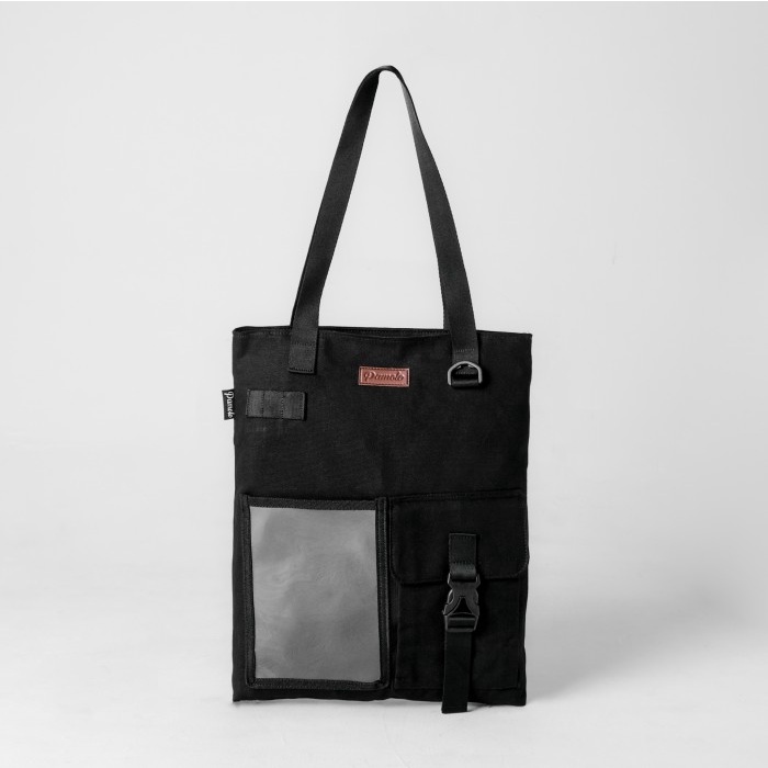 PAMOLE - TAS TOTE BAG BAHAN KANVAS LAPIS FURING - UNISEX - AREL SERIES