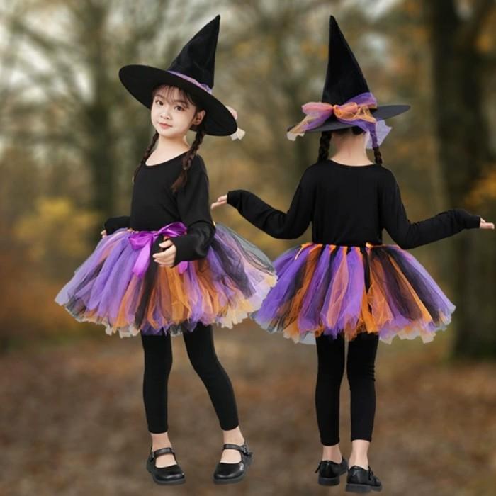 Witch Rainbow Tutu Skirt Rok Tutu Penyihir Kostum Halloween Best Seller