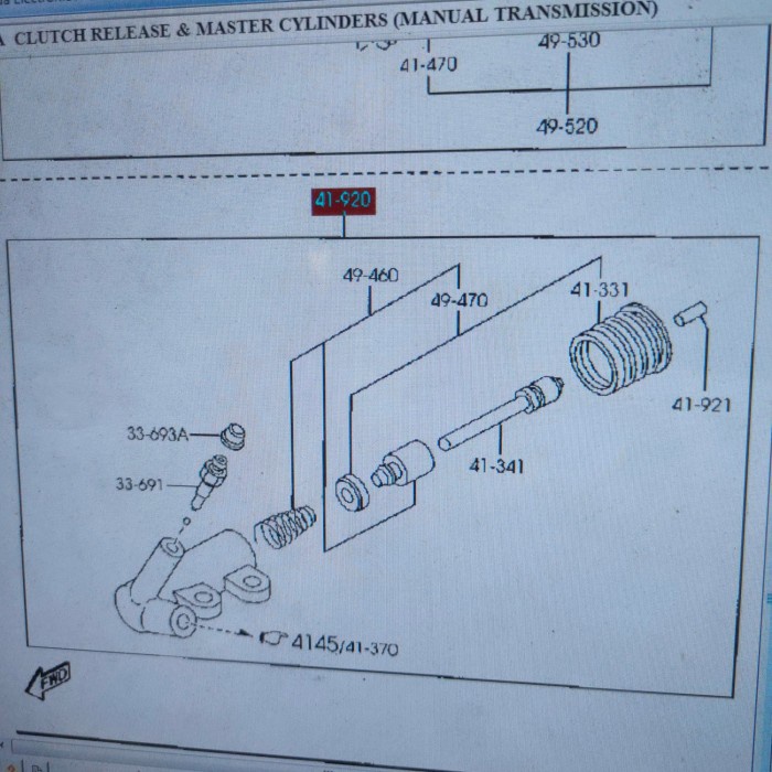 Mazda Genuine Parts Master Kopling Bawah Mazda Rx8 Manual 41920 Kode Ku034