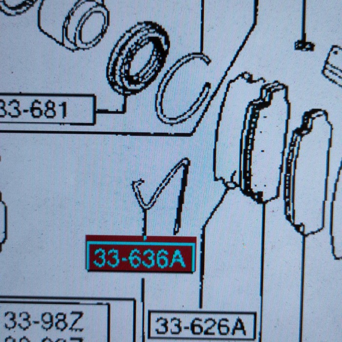 Mazda Genuine Parts Kawat Brake Pad Mazda Mr / Vantrend 853233636 Kode Ku223