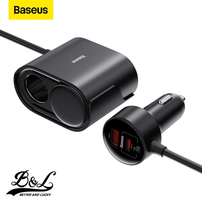 Promo Baseus Charger Mobil Dual Usb Fast Charging 30W Dual Car Lighter Port