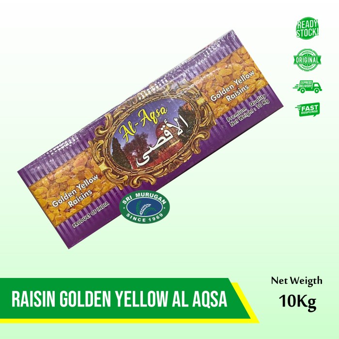 

`````````] RAISIN GOLDEN YELLOW AL-AQSA 10 KG
