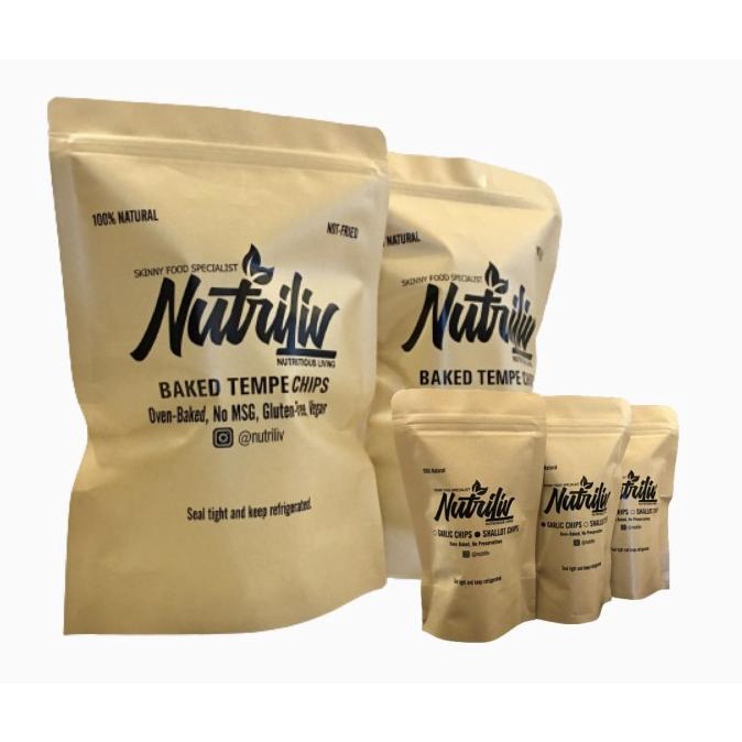 

Mix 1 Nutriliv Baked Tempe Chips, 1 Garlic Chips, 1 Shallot Chips