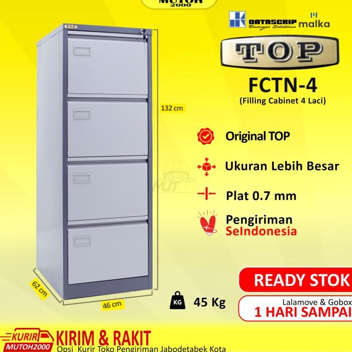 

New Sale Top Fctn4 By Datascrip Filling Cabinet Besi 4 Laci Berkualitas