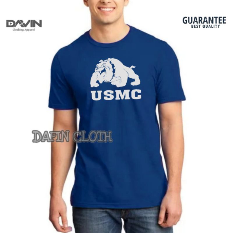 Kaos Pria Baju Tshirt USMC Bull
