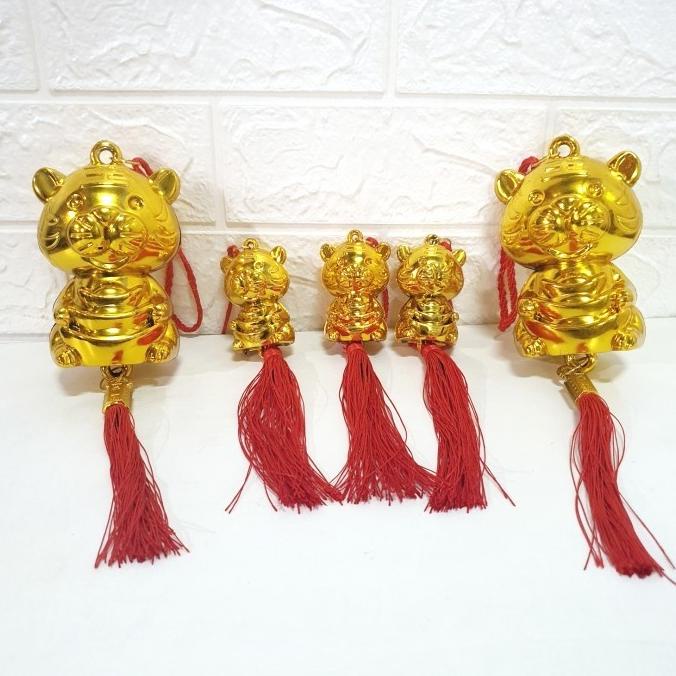 

New Gantungan Macan Emas 2022 Murah Dekorasi Sincia Hiasan Parcel Imlek Original