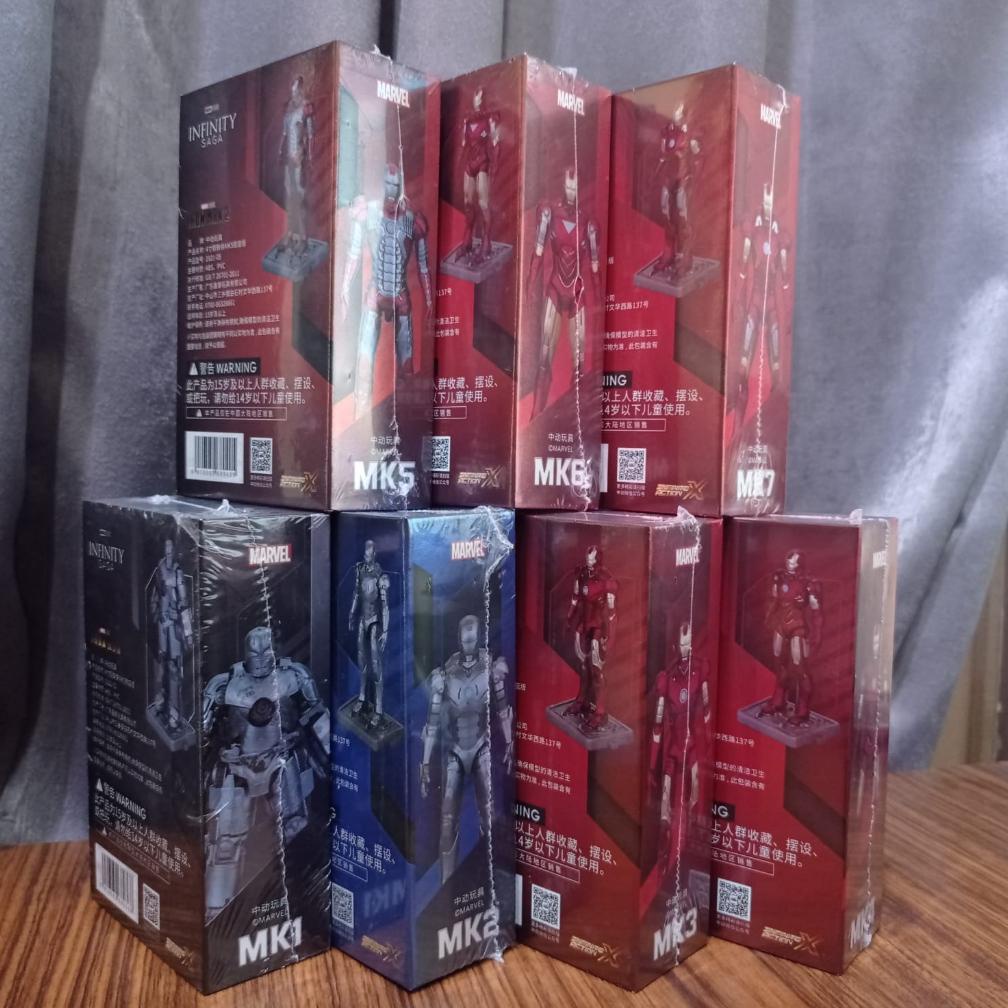 Hot Sale Zd Toys Marvel Iron Man 4 Inch Scale Mark 1 Sampai Mark 7 Termurah
