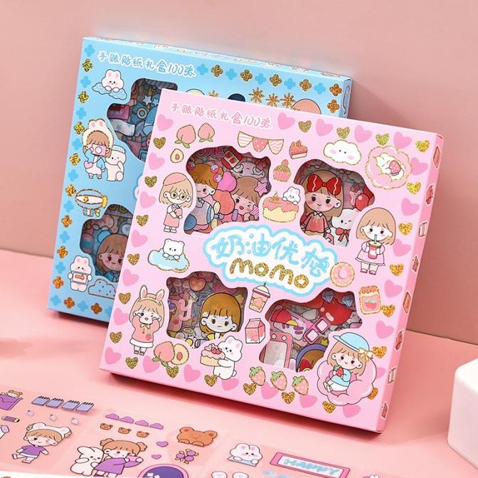 

Stiker Momo Korea Gliter Murah Cutting Sticker Boneka Viral Grosir Limited Edition