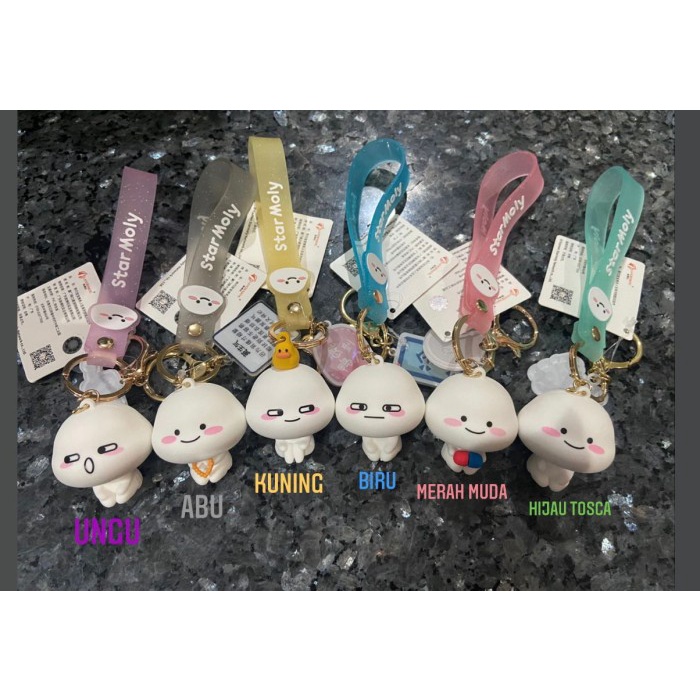 Gantungan Kunci Tas Quby Pentol Star Moly Lucu Unik