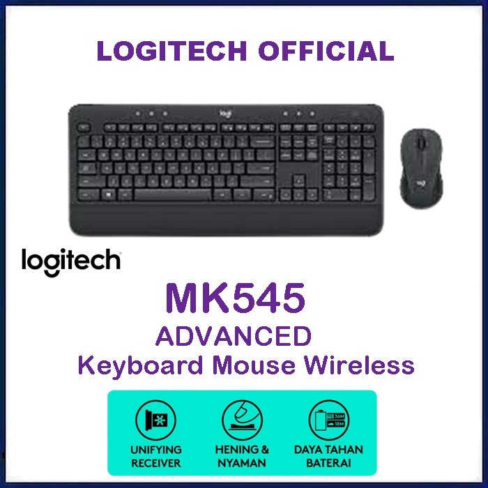 LOGITECH MK545 ADVANCED WIRELESS MOUSE KEYBOARD MK 545 MK-545 ORIGINAL