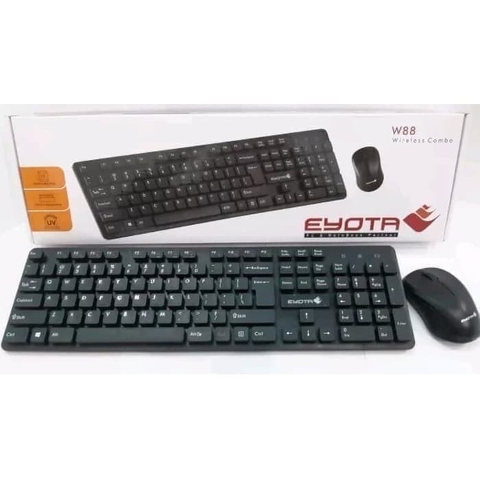 KEYBOARD MOUSE WIRELESS COMBO EYOTA MULTIMEDIA W88 SLIM ORIGINAL