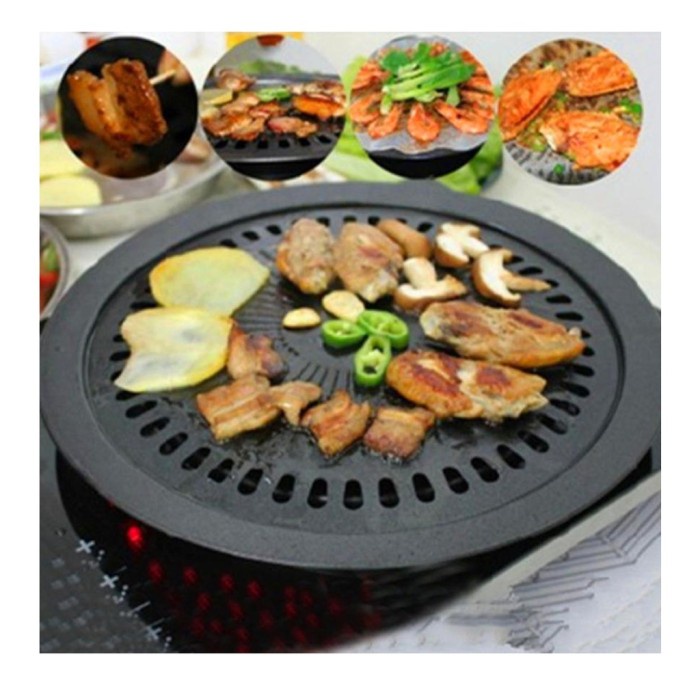 TERLARIS Wajan Alat Panggang Grill 25Cm All You Can Eat Bbq Sate Sosis Daging /GRILL PEN/BAKARAN