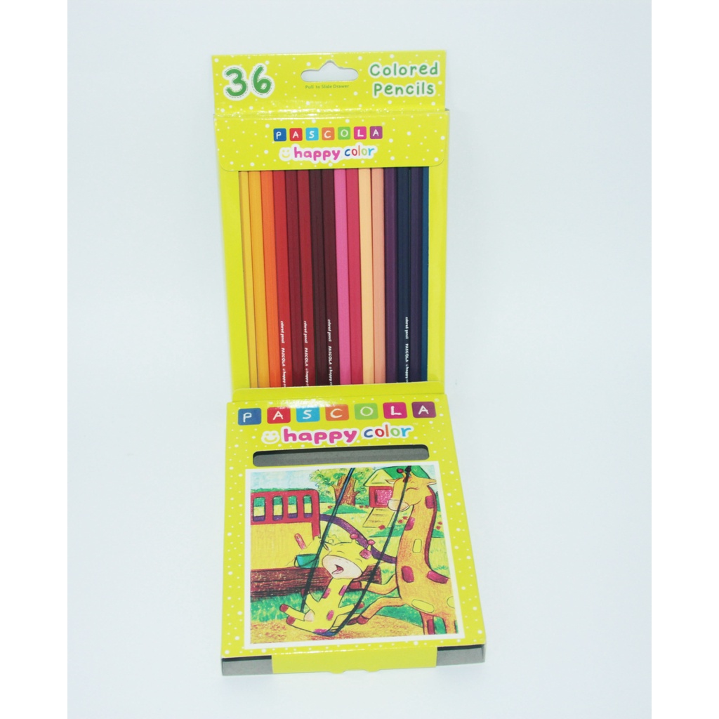 

Color Pencil / Pensil Warna Pascola Happy Color Long Isi 36 Warna