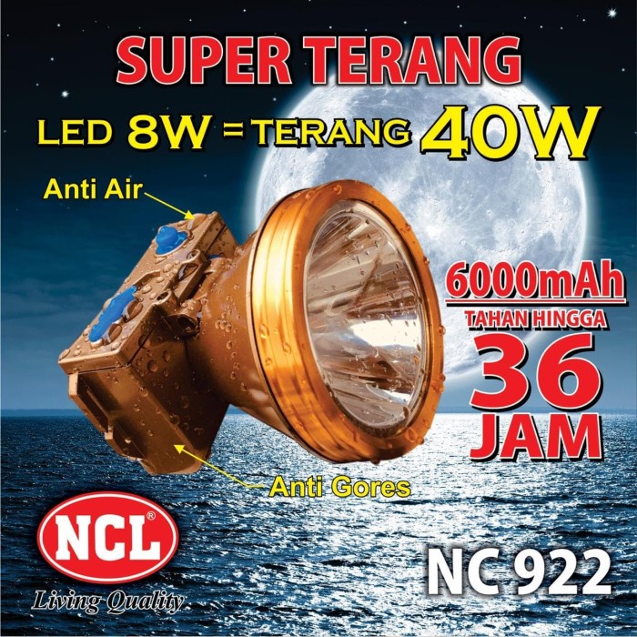 {NezShop} Senter Kepala Outdoor Anti Air / Senter Kepala NCL 922 Murah