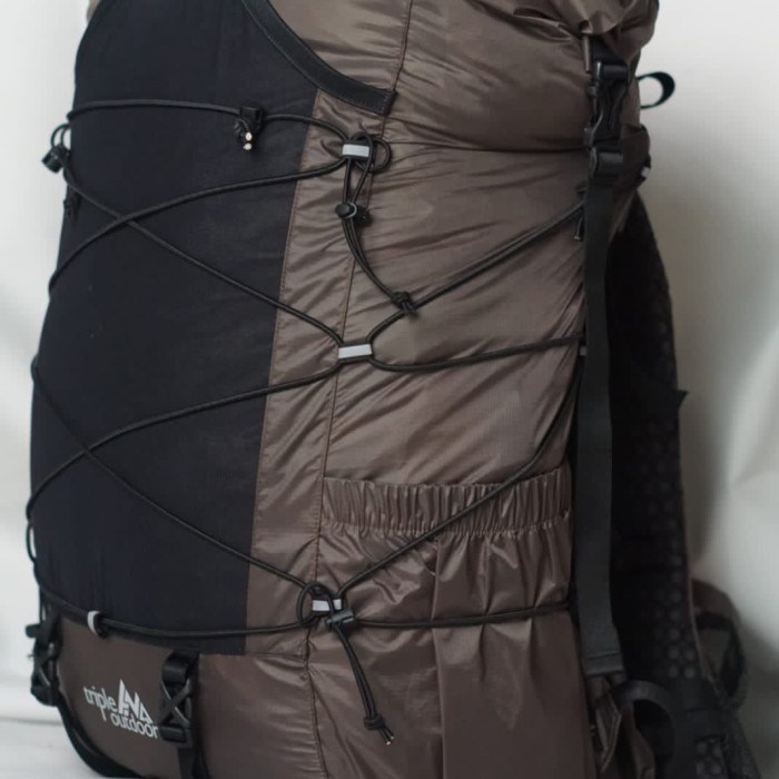 {Shop} tas gunung backpack ultralight hiking merk triple outdoor - Cokelat Berkualitas