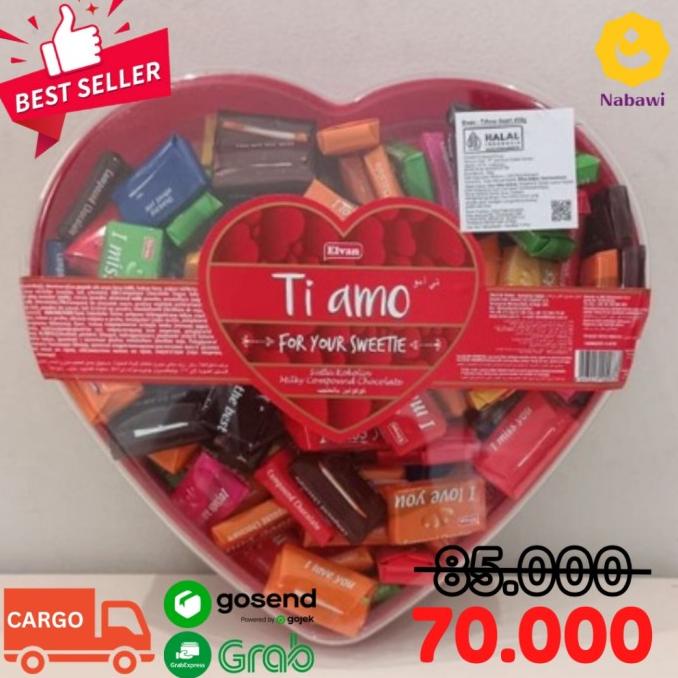 

Diskon !!! Terlarisss Elvan Ti Amo Coklat Compound Dengan Kemasan Hati 450 Gram - Siap Kirim