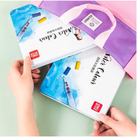 

Deli Solid Watercolor Set Cat Air Padat Isi 24/36 Warna 73876 73877