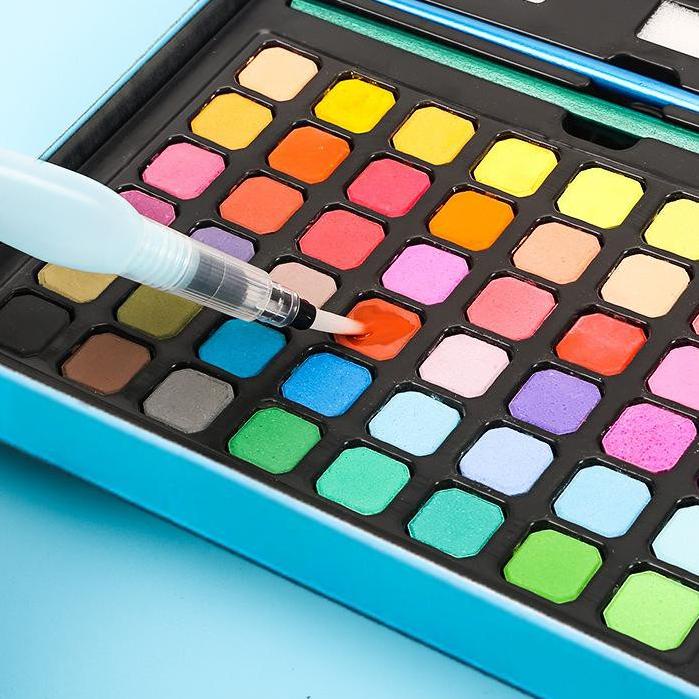 

36/48Water Colng Cil For Art Student Water Color Set - Alat Cat Air Set Termasuk Kuas Dan Kertas