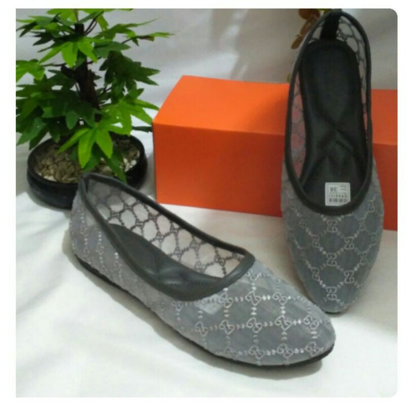 Flat Shoes Wanita Brukat Jea 66