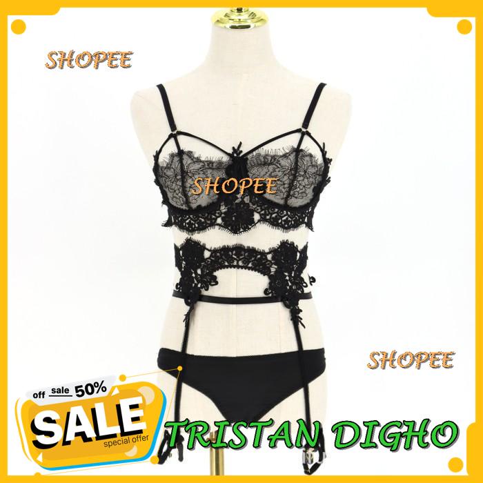 BRA LINGERIE GSTRING BRA CD STOCKING SET SEXY LACE BIKINI (PCS) B / BRA LINGERIE GSTRING BRA CD STOC
