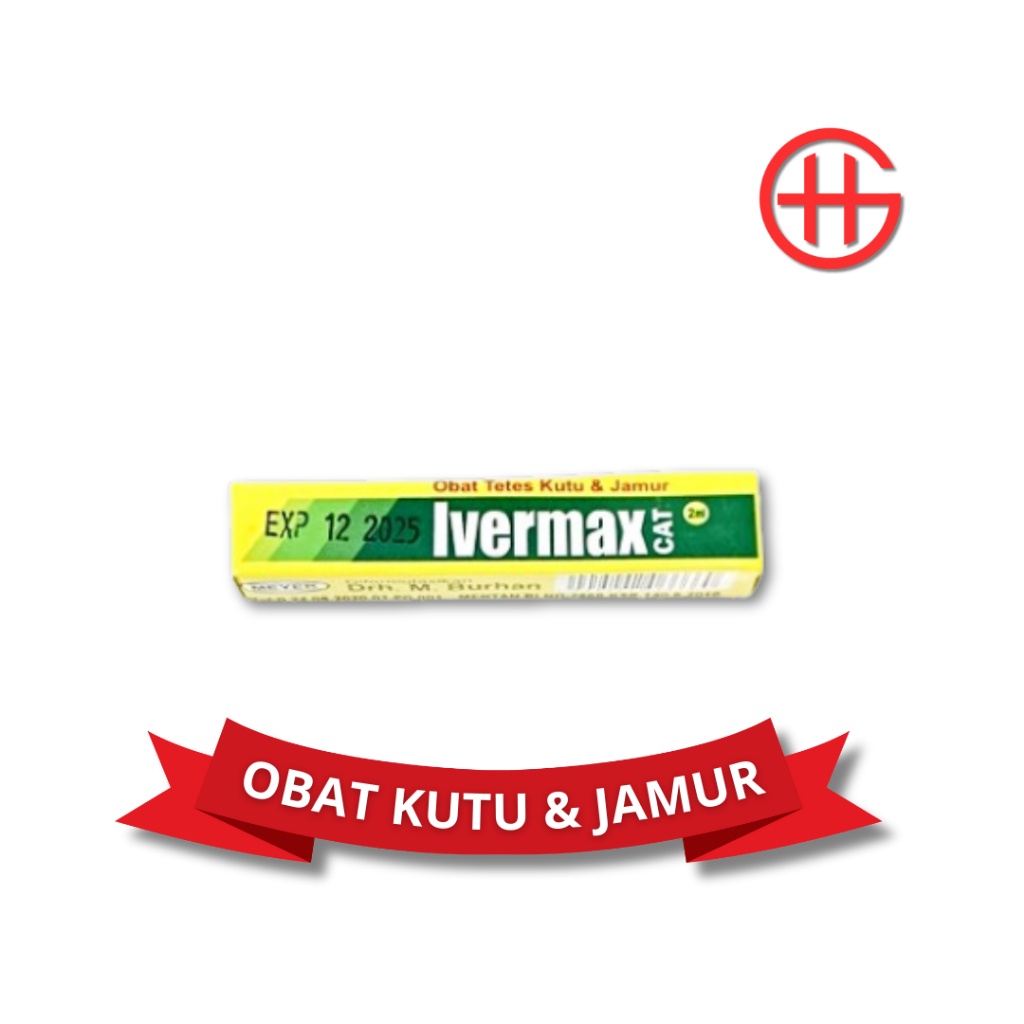 GH Obat Tetes Kucing & Anjing IVERMAX 2ml | Ampuh Atasi Kutu | Anti Jamur Scabies | Menyembuhkan Rad